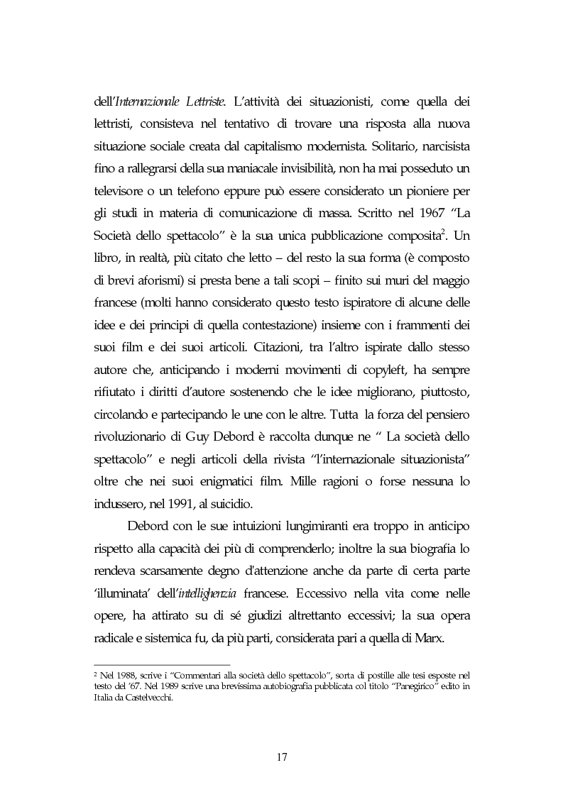 Anteprima della tesi: Metamorfosi della politica e la categoria dello spettacolo in Debord, Pagina 13