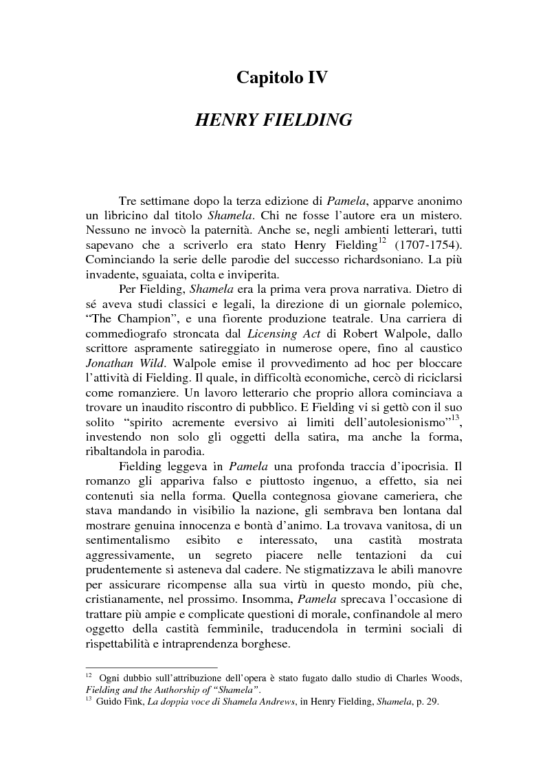 Anteprima della tesi: Romanzo e parodia nel Settecento. Tra Don Chisciotte e la Pamela Vogue, Pagina 10