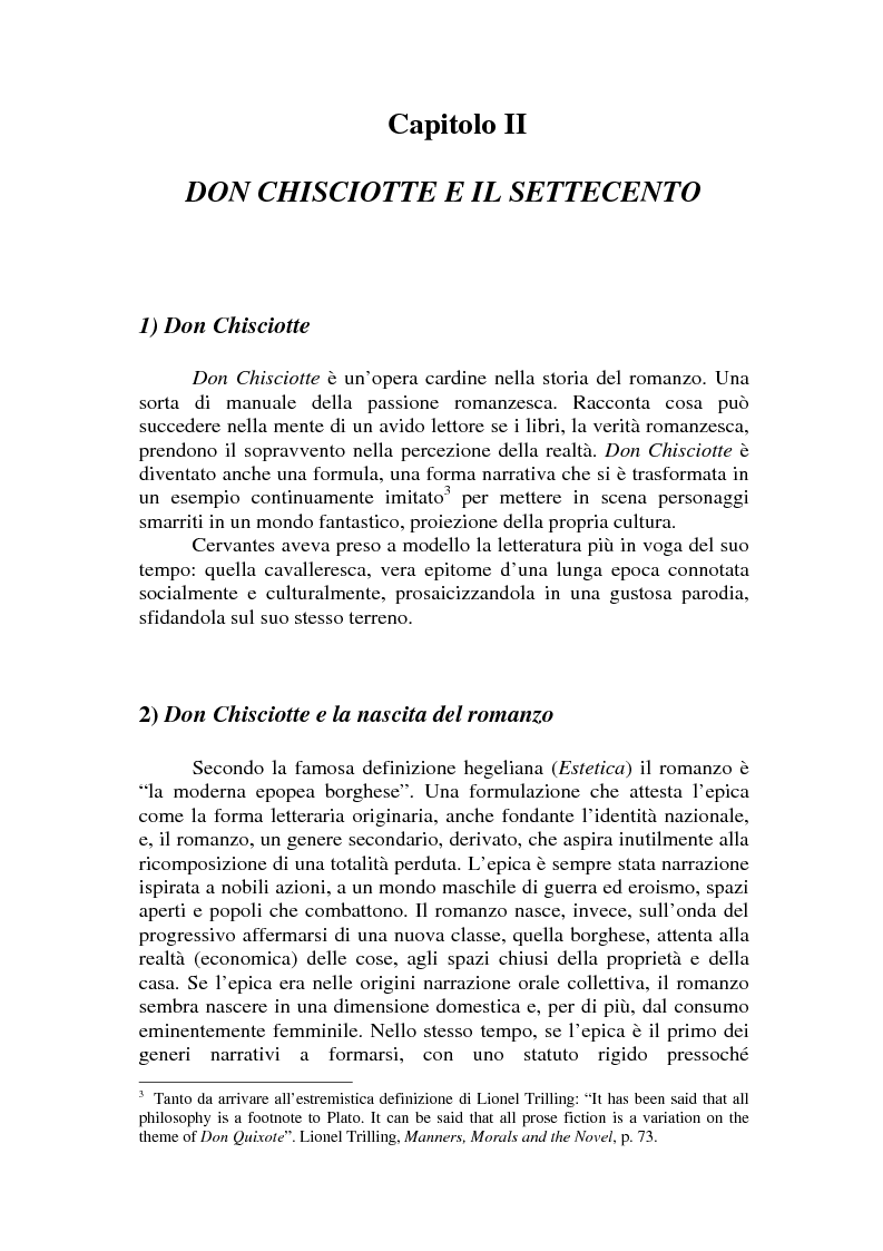 Anteprima della tesi: Romanzo e parodia nel Settecento. Tra Don Chisciotte e la Pamela Vogue, Pagina 4