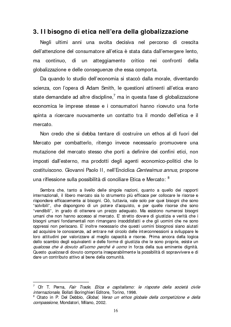 Anteprima della tesi: Il consumatore etico e solidale: prospettive e sviluppo di un nuovo stile di vita tra realtà e utopia, Pagina 11
