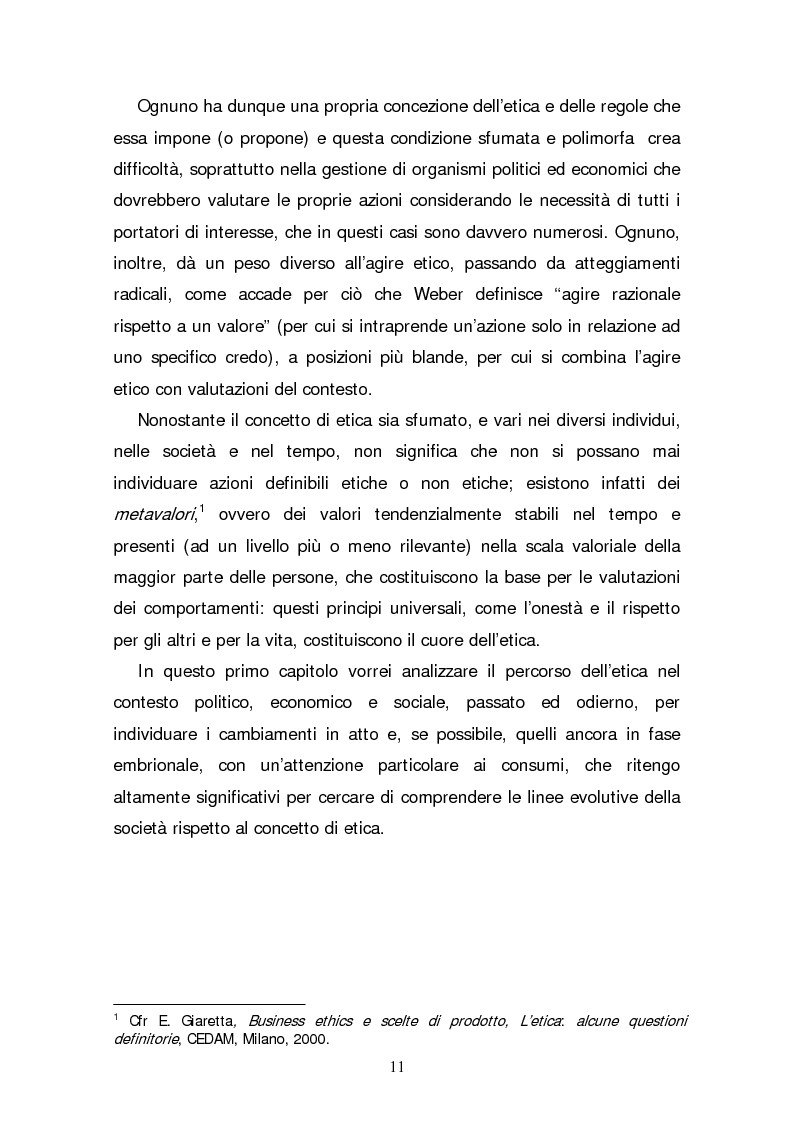 Anteprima della tesi: Il consumatore etico e solidale: prospettive e sviluppo di un nuovo stile di vita tra realtà e utopia, Pagina 6