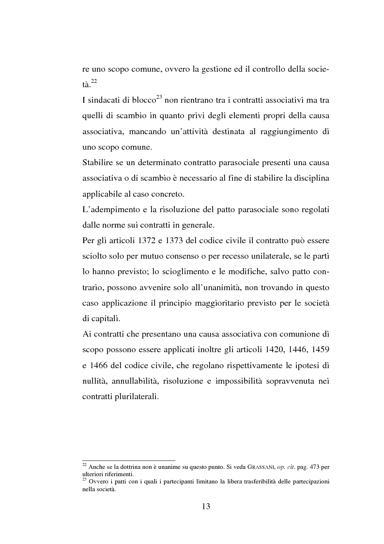 Anteprima della tesi: I patti parasociali, Pagina 13
