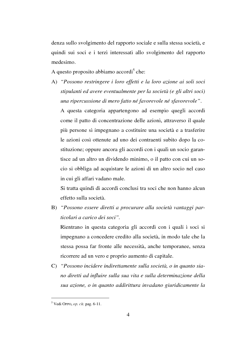 Anteprima della tesi: I patti parasociali, Pagina 4