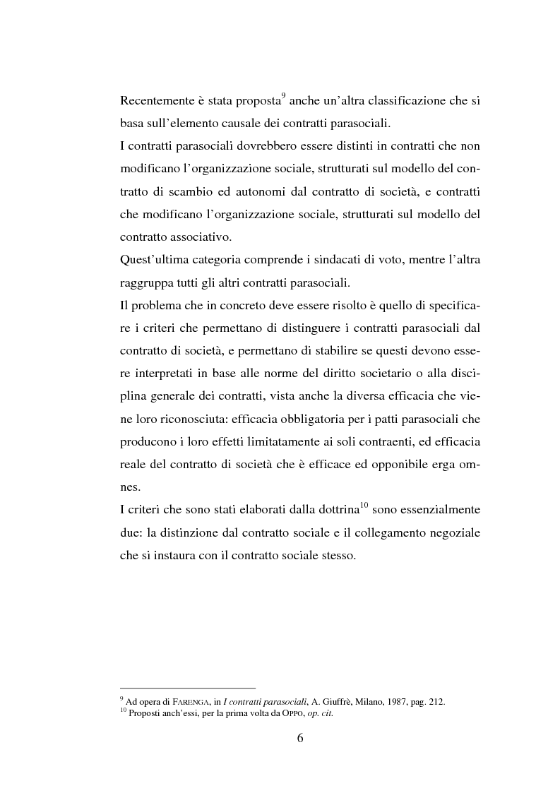 Anteprima della tesi: I patti parasociali, Pagina 6