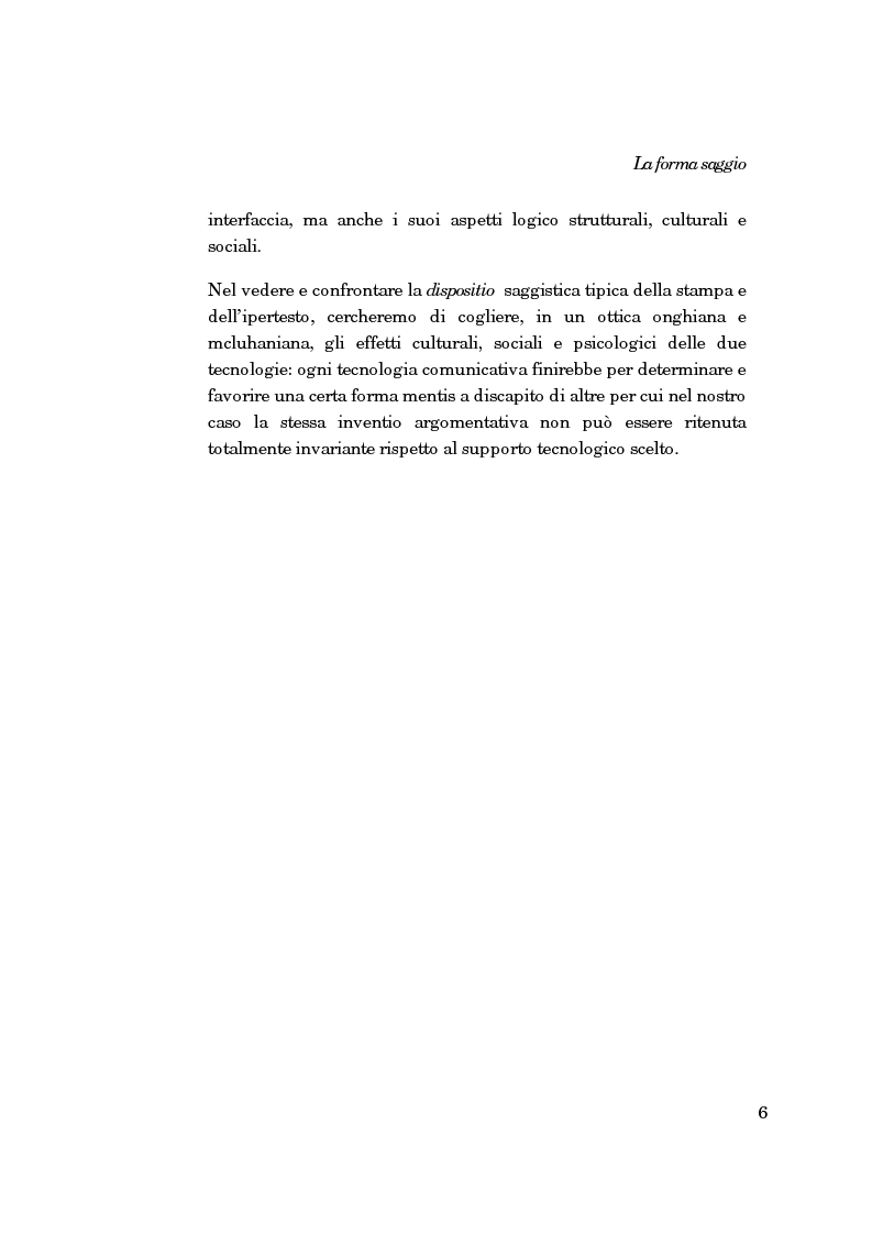 Anteprima della tesi: La forma-saggio nei sistemi ipertestuali informatici, Pagina 6