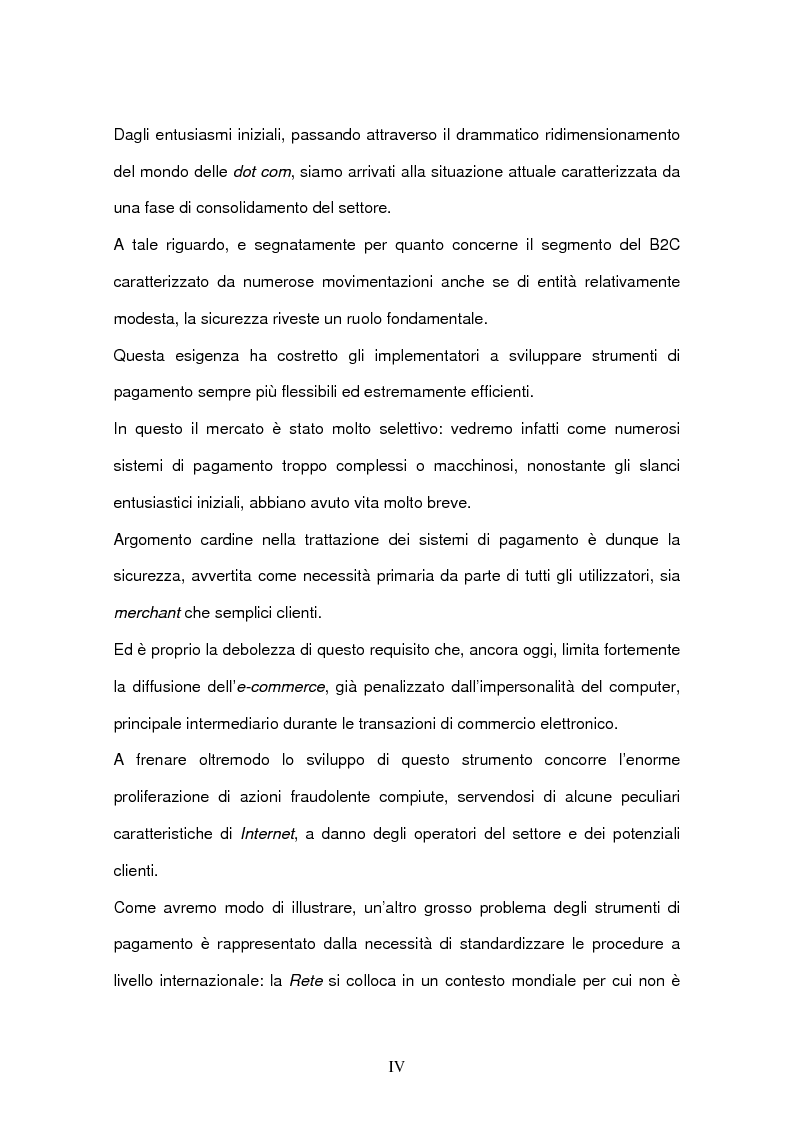 Anteprima della tesi: Il commercio elettronico Business to Consumer: i sistemi di pagamento, Pagina 2