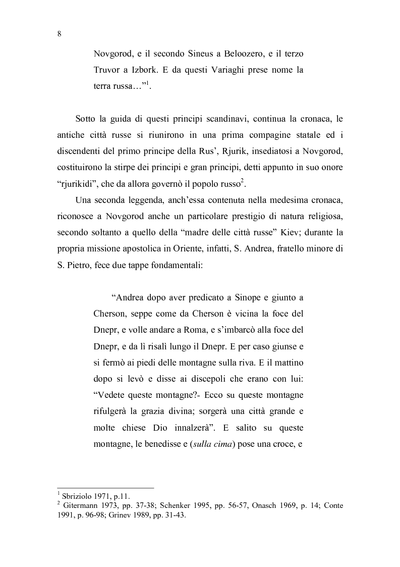 Anteprima della tesi: La Tiara di Novgorod. L'origine, la storia e la leggenda, Pagina 2