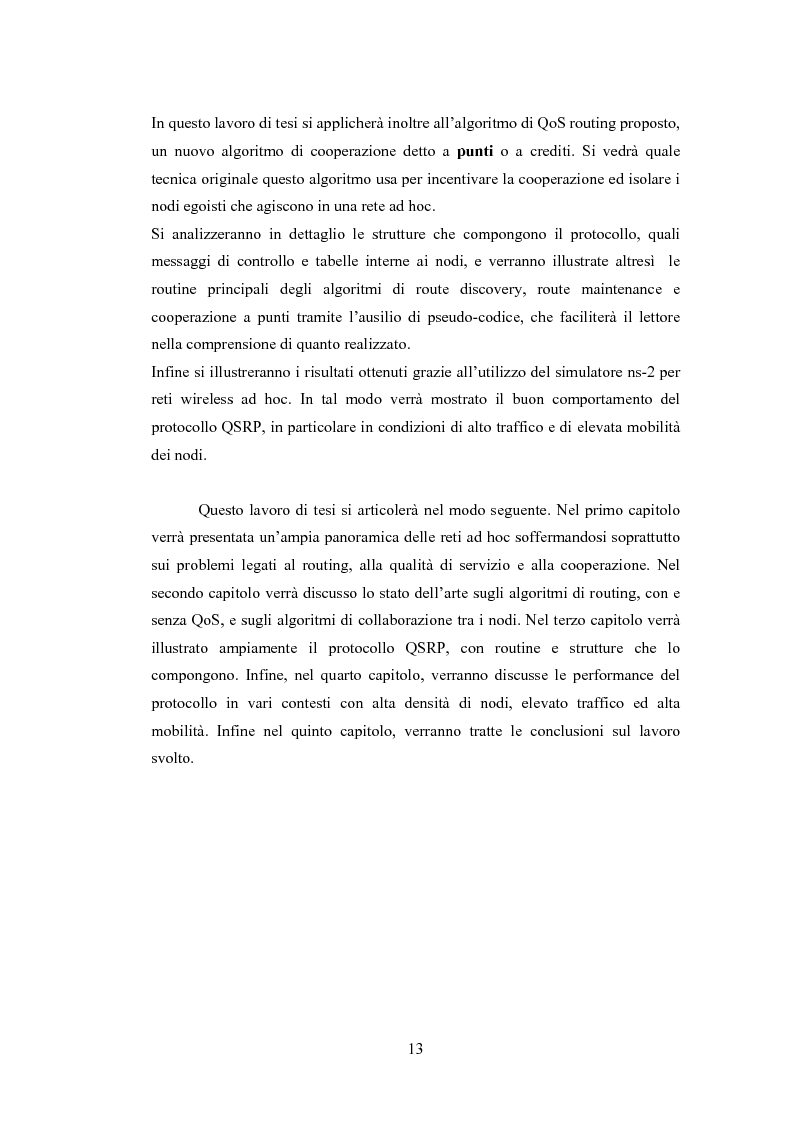 Anteprima della tesi: QSRP: un protocollo di routing per la qualità del servizio in reti ad hoc, Pagina 3