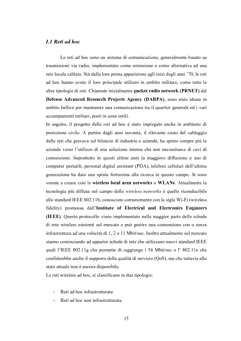 Anteprima della tesi: QSRP: un protocollo di routing per la qualità del servizio in reti ad hoc, Pagina 5
