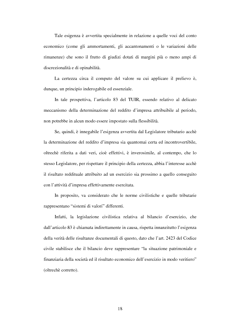 Anteprima della tesi: Deducibilità dei costi dal reddito d'impresa: il principio dell'imputazione al conto economico, Pagina 11