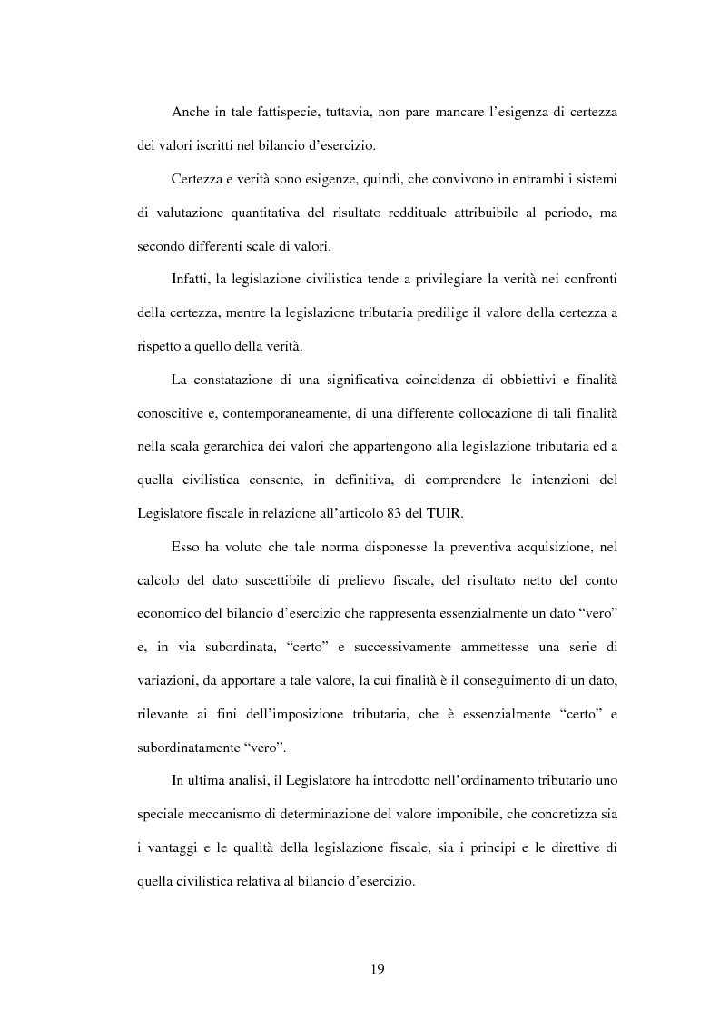 Anteprima della tesi: Deducibilità dei costi dal reddito d'impresa: il principio dell'imputazione al conto economico, Pagina 12