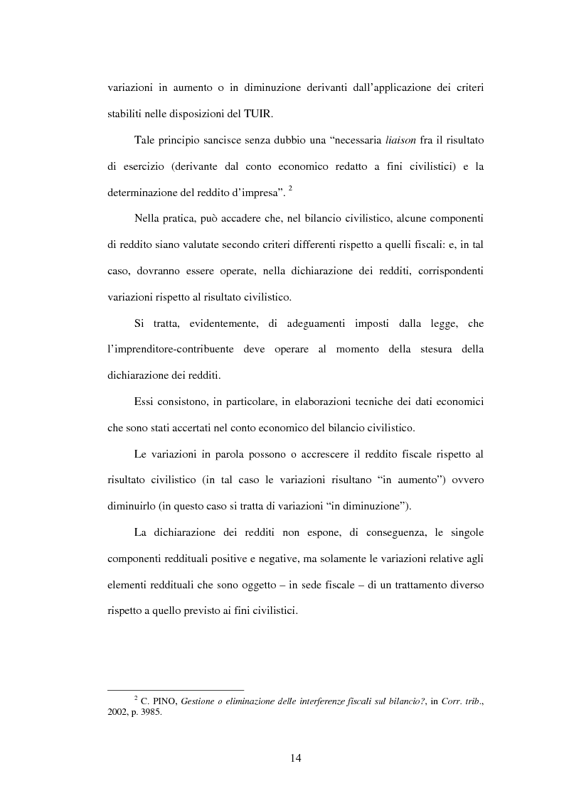 Anteprima della tesi: Deducibilità dei costi dal reddito d'impresa: il principio dell'imputazione al conto economico, Pagina 7