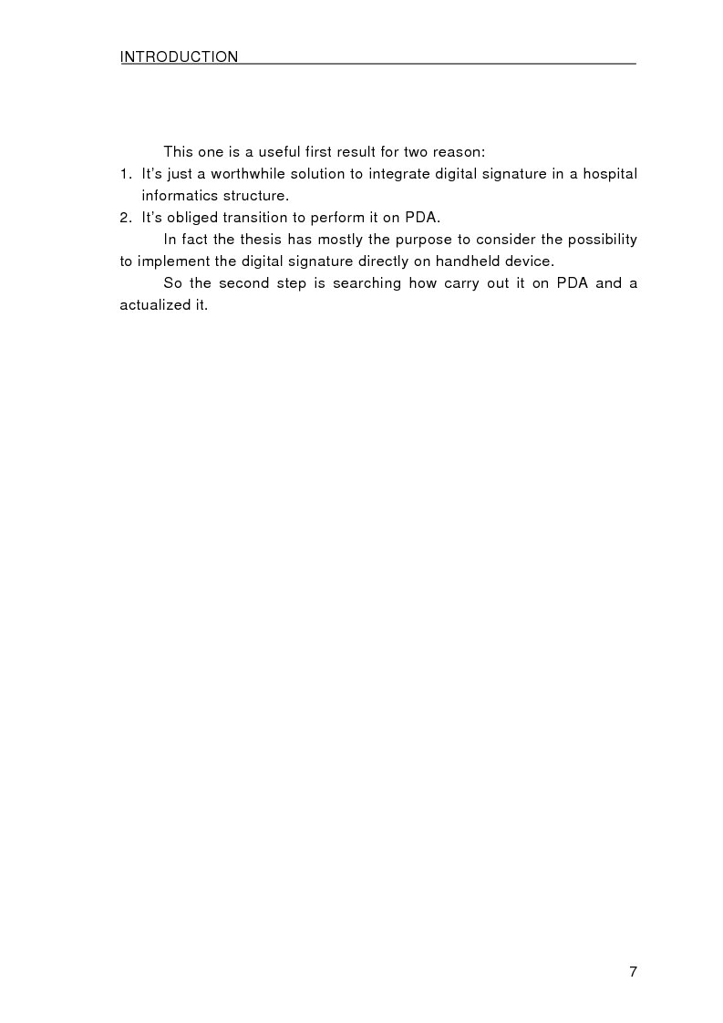 Anteprima della tesi: Studies and development of digital signature technologies by smart card on handheld devices, Pagina 3
