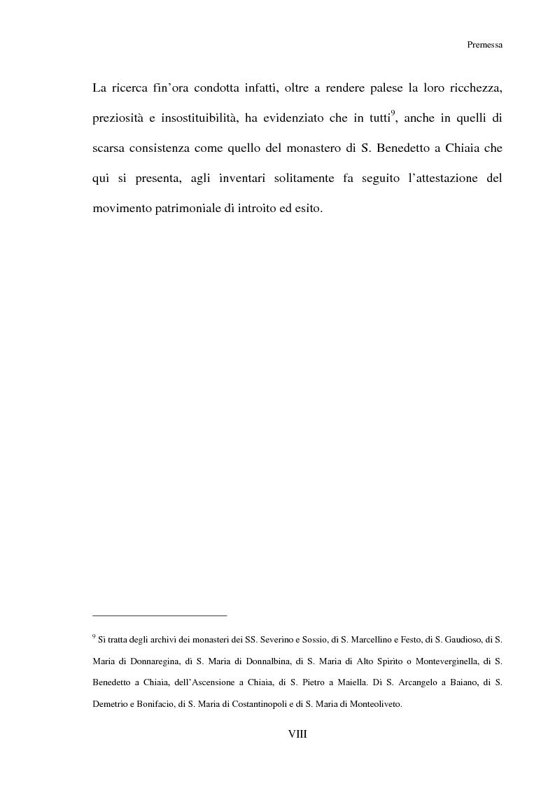 Anteprima della tesi: L'Archivio del monastero di S. Benedetto a Chiaia (Archivio di Stato di Napoli, Corporazioni religiose volumi 1322-1331), Pagina 6