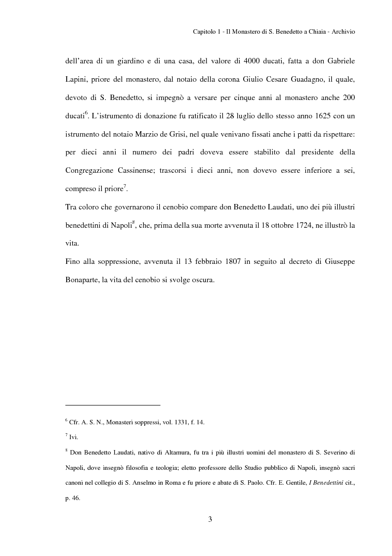 Anteprima della tesi: L'Archivio del monastero di S. Benedetto a Chiaia (Archivio di Stato di Napoli, Corporazioni religiose volumi 1322-1331), Pagina 9