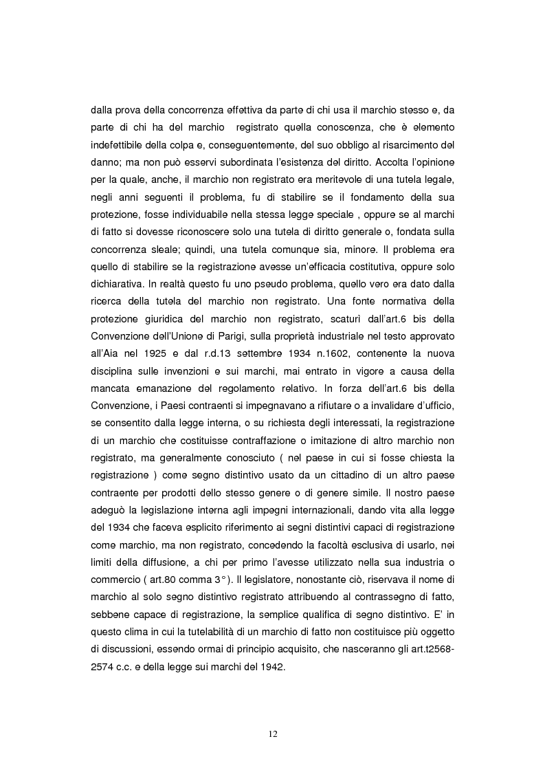 Anteprima della tesi: Il marchio non registrato, Pagina 9