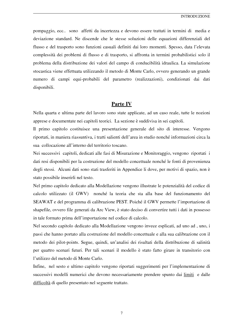 Anteprima della tesi: Modellizzazione Numerica dell'Intrusione Salina nell'Acquifero Costiero del Fiume Cecina, Pagina 7