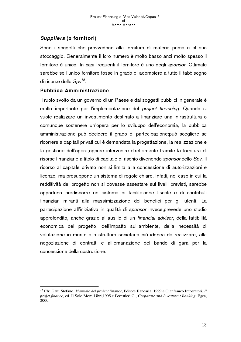 Anteprima della tesi: Il project financing e l'alta velocità/capacità, Pagina 14