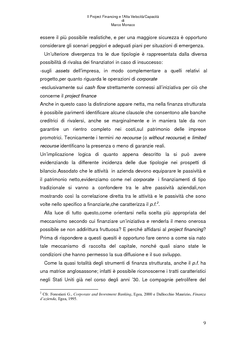 Anteprima della tesi: Il project financing e l'alta velocità/capacità, Pagina 5