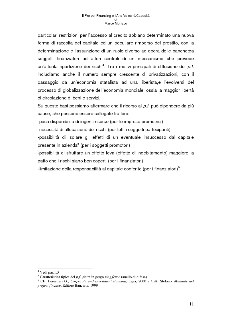 Anteprima della tesi: Il project financing e l'alta velocità/capacità, Pagina 7