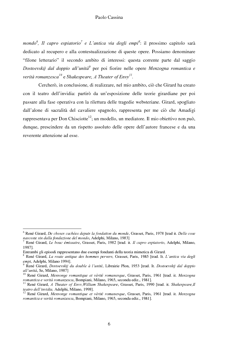 Anteprima della tesi: Il Desiderio Triangolare. Uno studio girardiano delle tragedie di John Webster, Pagina 3