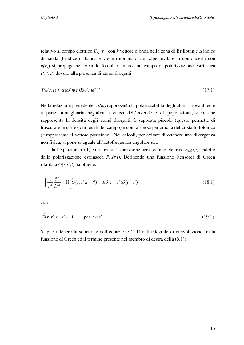 Anteprima della tesi: Studio dell'amplificazione in strutture a banda fotonica proibita, Pagina 12