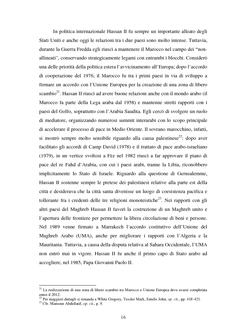 Anteprima della tesi: Il Marocco di Mohamed VI tra tradizione monarchica e tentativi di democratizzazione, Pagina 12