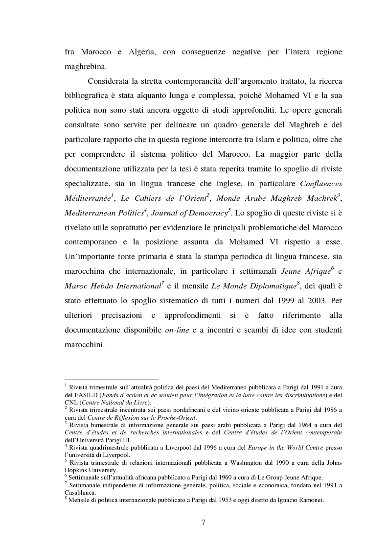 Anteprima della tesi: Il Marocco di Mohamed VI tra tradizione monarchica e tentativi di democratizzazione, Pagina 3
