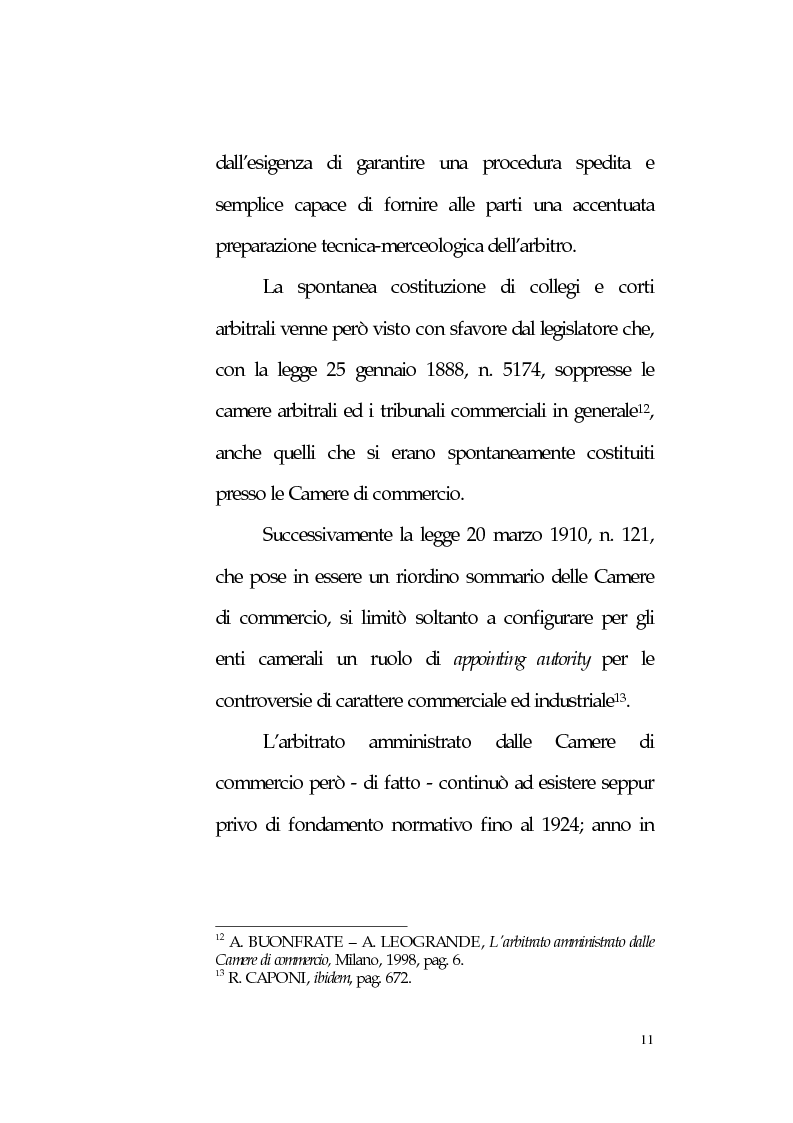 Anteprima della tesi: L'arbitrato amministrato dalle Camere di Commercio, Pagina 10