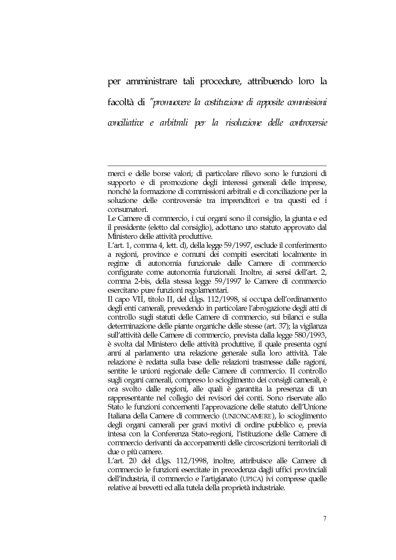 Anteprima della tesi: L'arbitrato amministrato dalle Camere di Commercio, Pagina 6