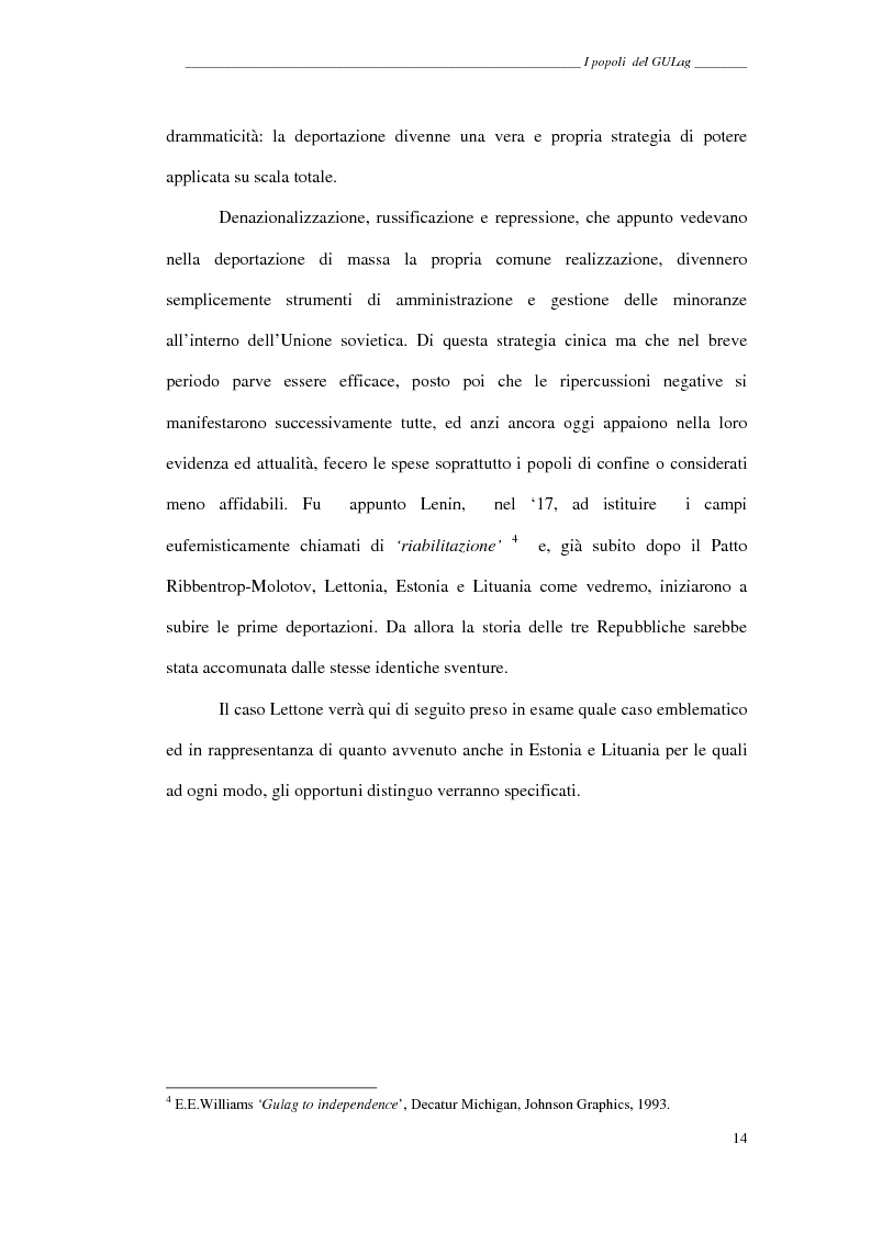 Anteprima della tesi: I popoli del GULag - strategia etnica del regime stalinista, Pagina 10
