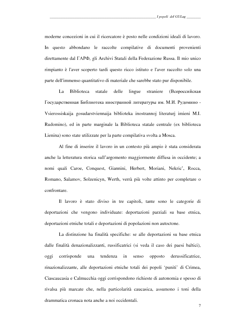 Anteprima della tesi: I popoli del GULag - strategia etnica del regime stalinista, Pagina 3