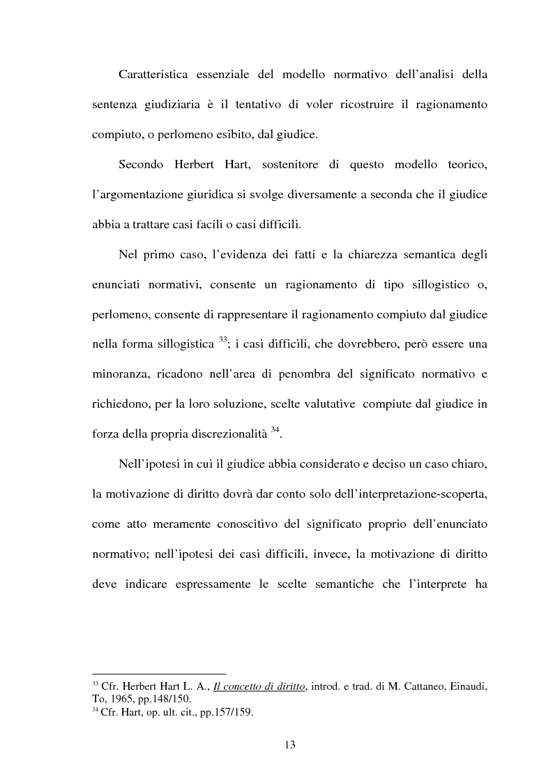Anteprima della tesi: La Giustificazione. Motivazione e argomentazione nelle decisioni giudiziarie, Pagina 10