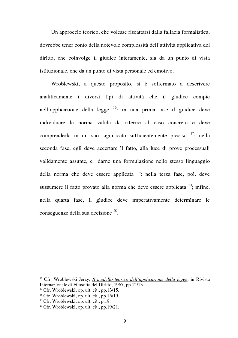 Anteprima della tesi: La Giustificazione. Motivazione e argomentazione nelle decisioni giudiziarie, Pagina 6