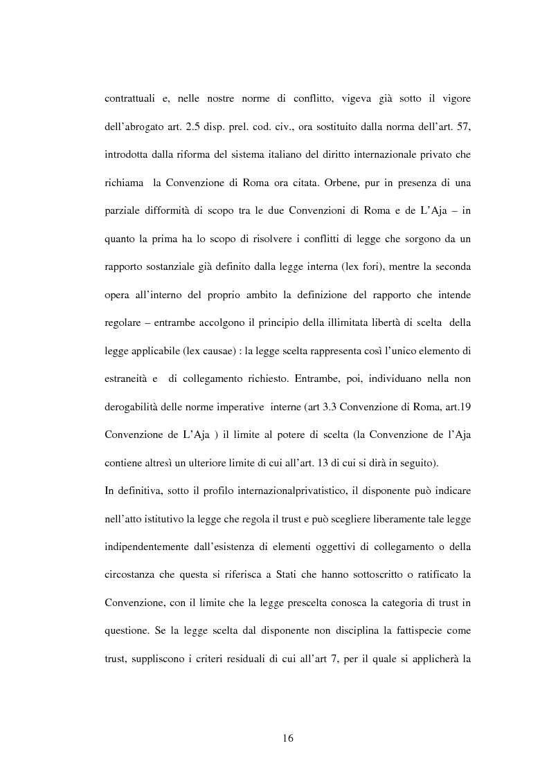 Anteprima della tesi: Il trust e la Convenzione de l'Aja del 1985 (L.364/89), Pagina 3
