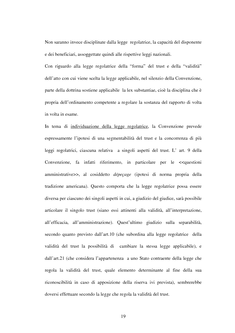 Anteprima della tesi: Il trust e la Convenzione de l'Aja del 1985 (L.364/89), Pagina 6