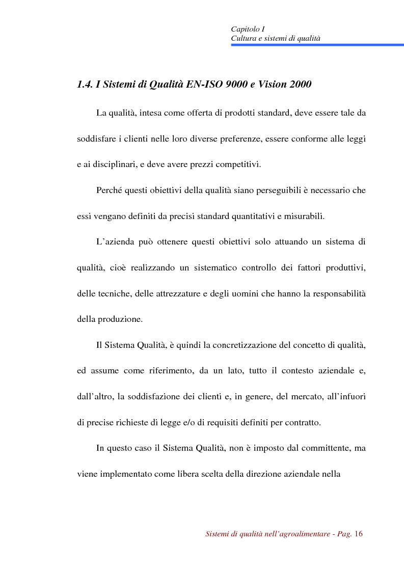 Anteprima della tesi: Sistemi di qualità nell'agroalimentare, Pagina 13
