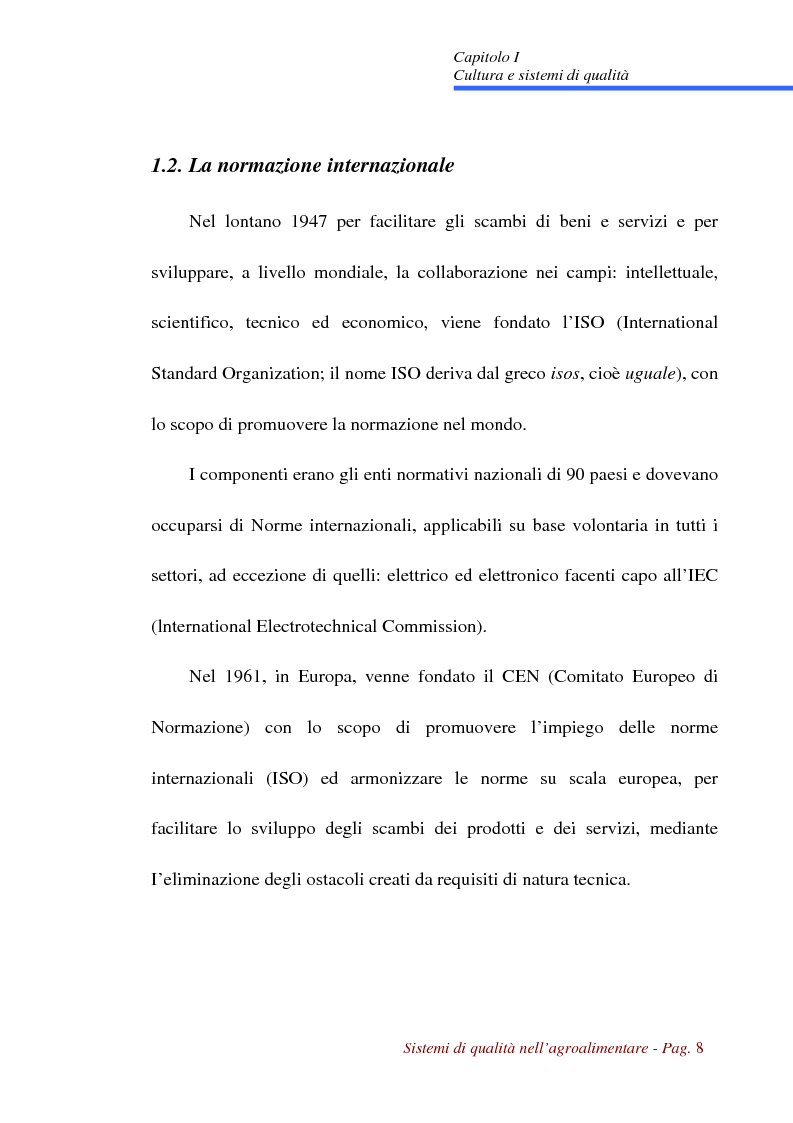 Anteprima della tesi: Sistemi di qualità nell'agroalimentare, Pagina 5