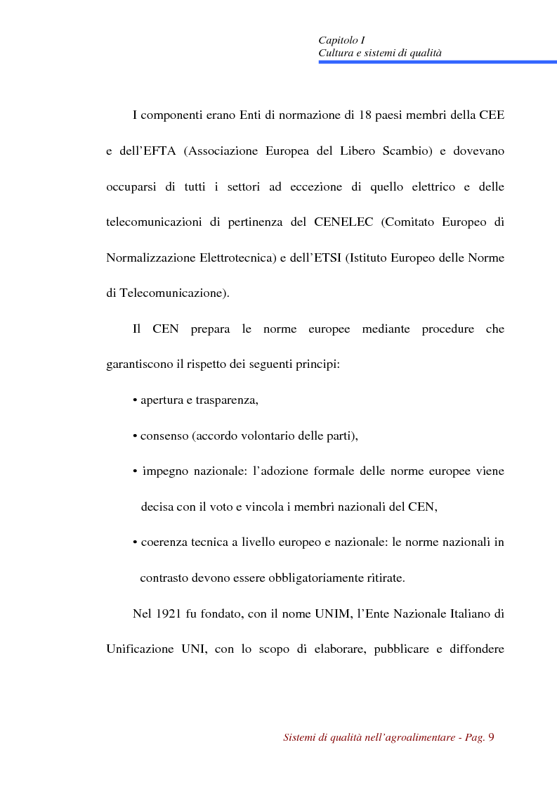 Anteprima della tesi: Sistemi di qualità nell'agroalimentare, Pagina 6