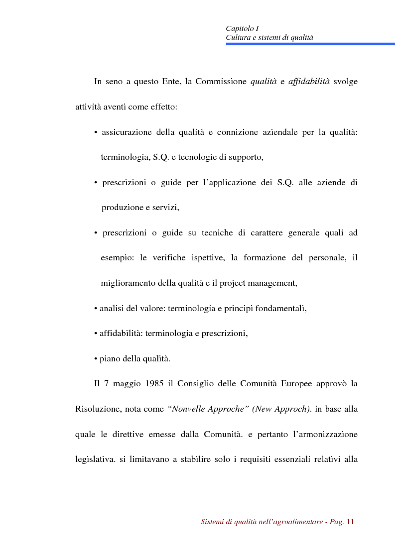 Anteprima della tesi: Sistemi di qualità nell'agroalimentare, Pagina 8