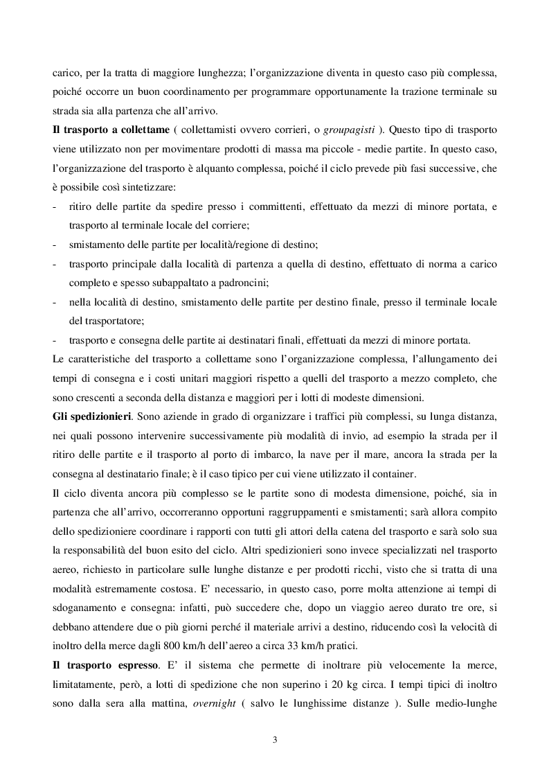 Anteprima della tesi: L'intermodalità tra programmazione in materia di trasporto merci ed equilibri territoriali: il caso Lombardia, Pagina 6