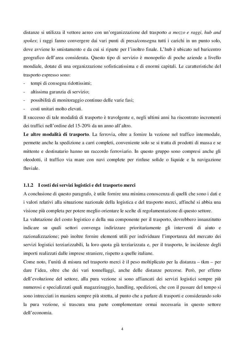 Anteprima della tesi: L'intermodalità tra programmazione in materia di trasporto merci ed equilibri territoriali: il caso Lombardia, Pagina 7