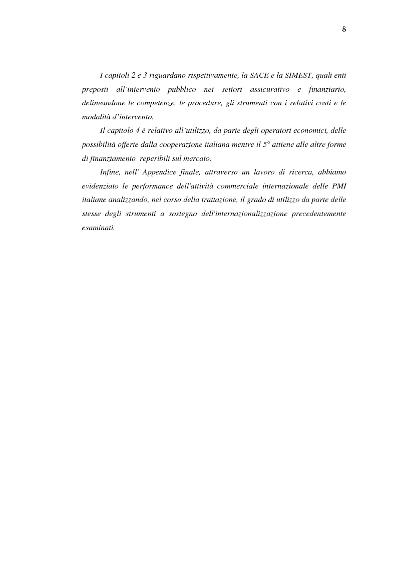 Anteprima della tesi: Strumenti di sostegno all'internazionalizzazione delle imprese: assicurazione e finanziamento agevolati, Pagina 4