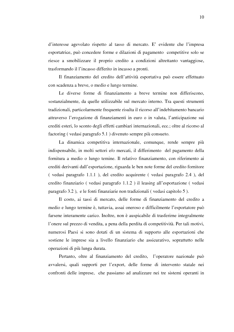 Anteprima della tesi: Strumenti di sostegno all'internazionalizzazione delle imprese: assicurazione e finanziamento agevolati, Pagina 6