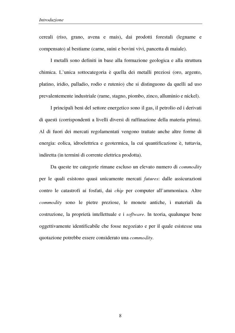 Anteprima della tesi: Commodities e Managed Futures, Pagina 3