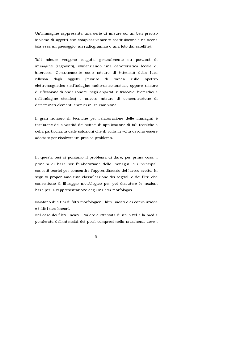 Anteprima della tesi: L’interpretazione teorica dei filtri morfologici nell’elaborazione delle immagini, Pagina 2