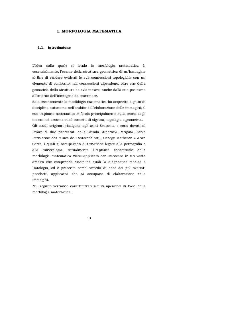 Anteprima della tesi: L’interpretazione teorica dei filtri morfologici nell’elaborazione delle immagini, Pagina 5