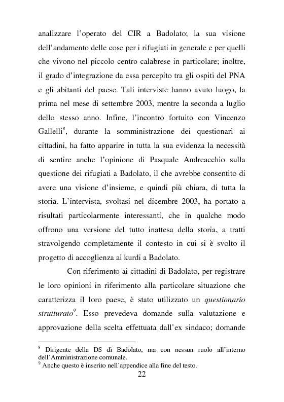 Anteprima della tesi: Rifugiati politici:un popolo in marcia. Percorsi di vita e di speranza da terre lontane a Badolato, Pagina 11
