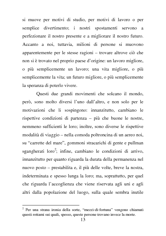Anteprima della tesi: Rifugiati politici:un popolo in marcia. Percorsi di vita e di speranza da terre lontane a Badolato, Pagina 2