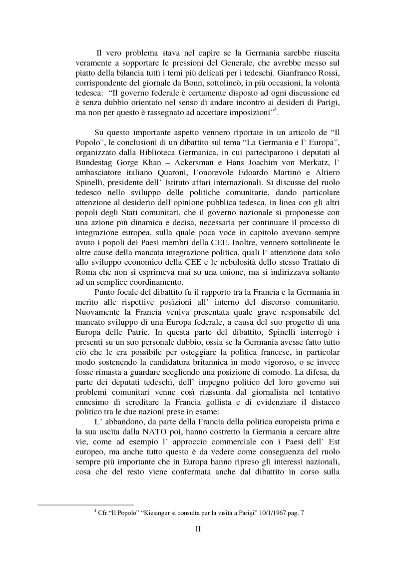 Anteprima della tesi: Il Popolo e la seconda richiesta di adesione della Gran Bretagna alla CEE, Pagina 2